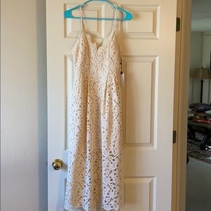 Astr Cream Lace Dress